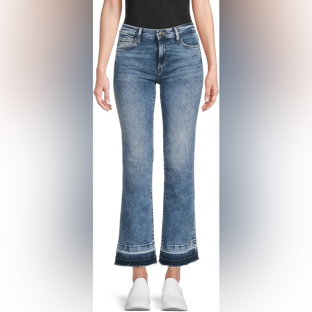 Joe's Jeans Women's Mid Blue Flare Crop Jeans
